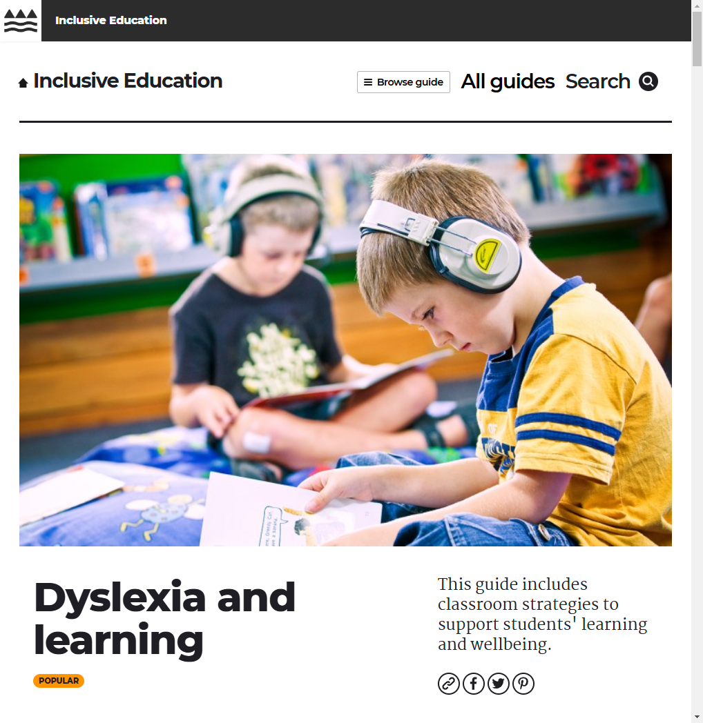 Dyslexia and learning